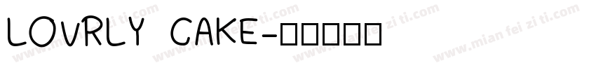 LOVRLY CAKE字体转换